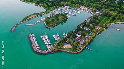 Obraz na płótnie aerial view of Lake Balaton w salonie