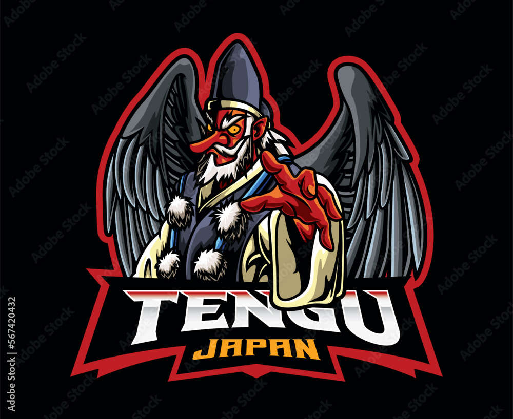 Tengu Mascot Logo Design