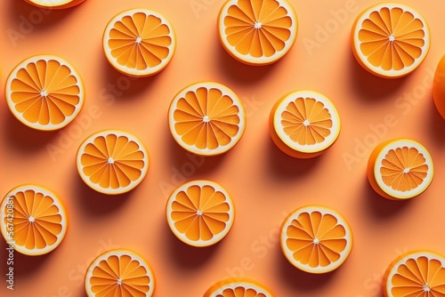  Bright colorful orange orange on a plain made with Generative AI
