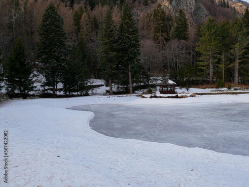 The frozen lake of Gressoney-Saint-Jean, Valle d'Aosta,Italia. © Donka Vasileva