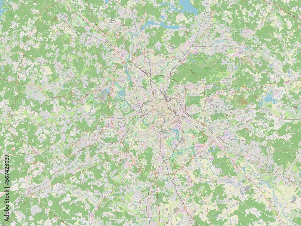 Moscow City, Russia. OSM. No legend Moscow City, Russia. OSM. No legend