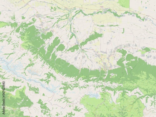 North Ossetia, Russia. OSM. No legend