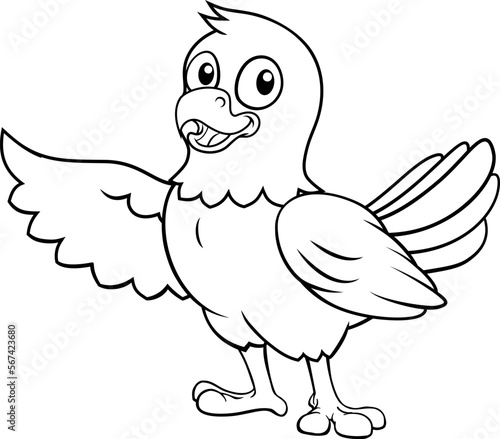 A bald or American eagle eagle, hawk or falcon cartoon coloring mascot illustration