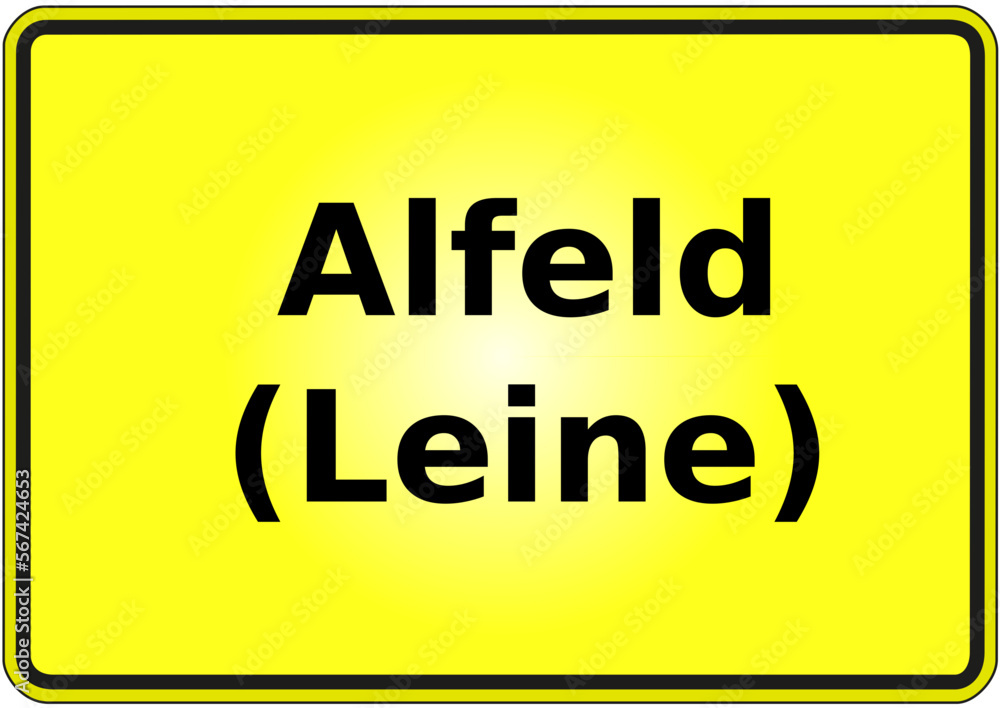 Stadteingangsschild Deutschland Stadt Alfeld (Leine)