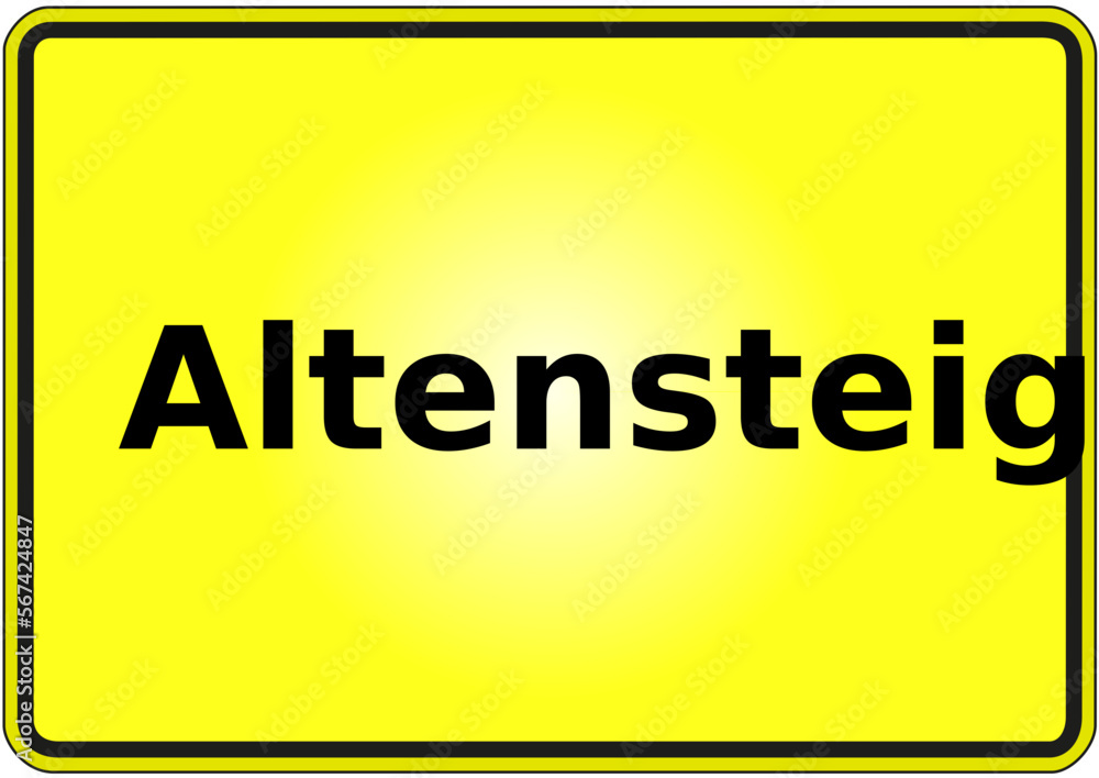 Fototapeta premium Stadteingangsschild Deutschland Stadt Altensteig