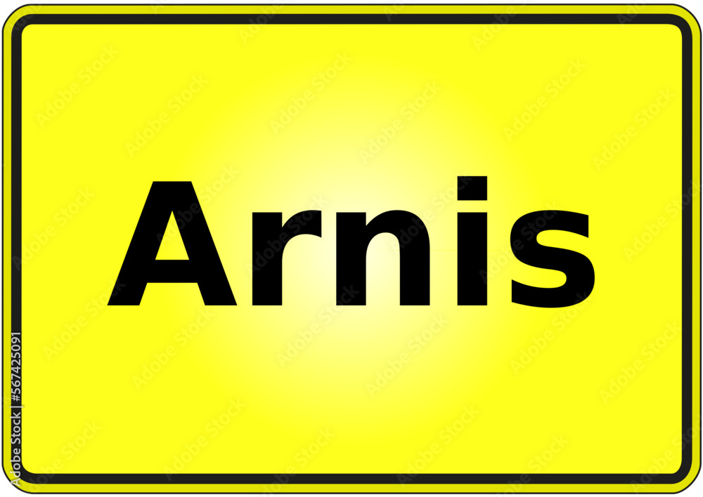 Stadteingangsschild Deutschland Stadt Arnis Stadteingangsschild Deutschland Stadt Arnis