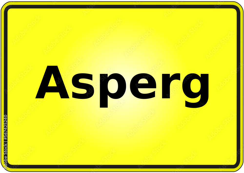 Stadteingangsschild Deutschland Stadt Asperg Stadteingangsschild Deutschland Stadt Asperg