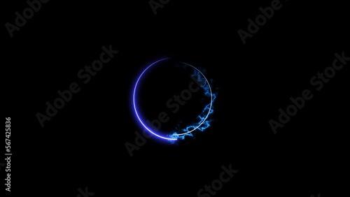 abstract neon circle background
