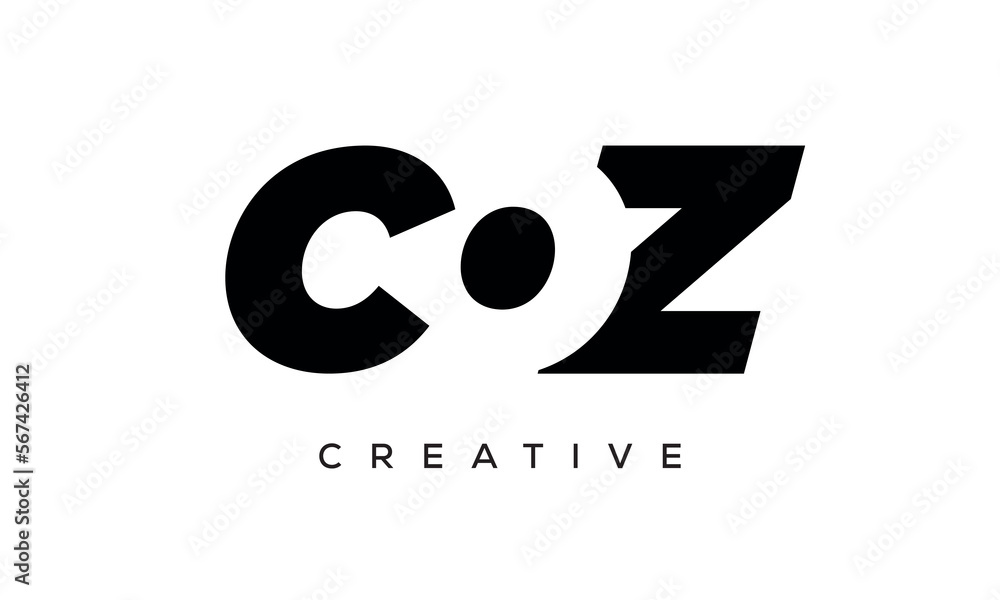 COZ letters negative space logo design. creative typography monogram vector COZ letters negative space logo design. creative typography monogram vector