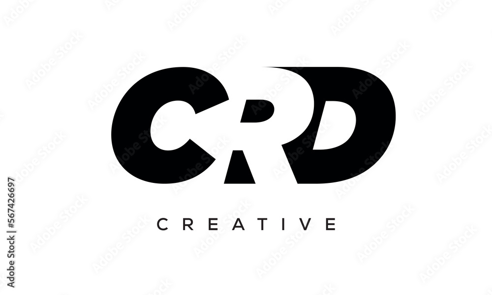 CRD letters negative space logo design. creative typography monogram vector CRD letters negative space logo design. creative typography monogram vector