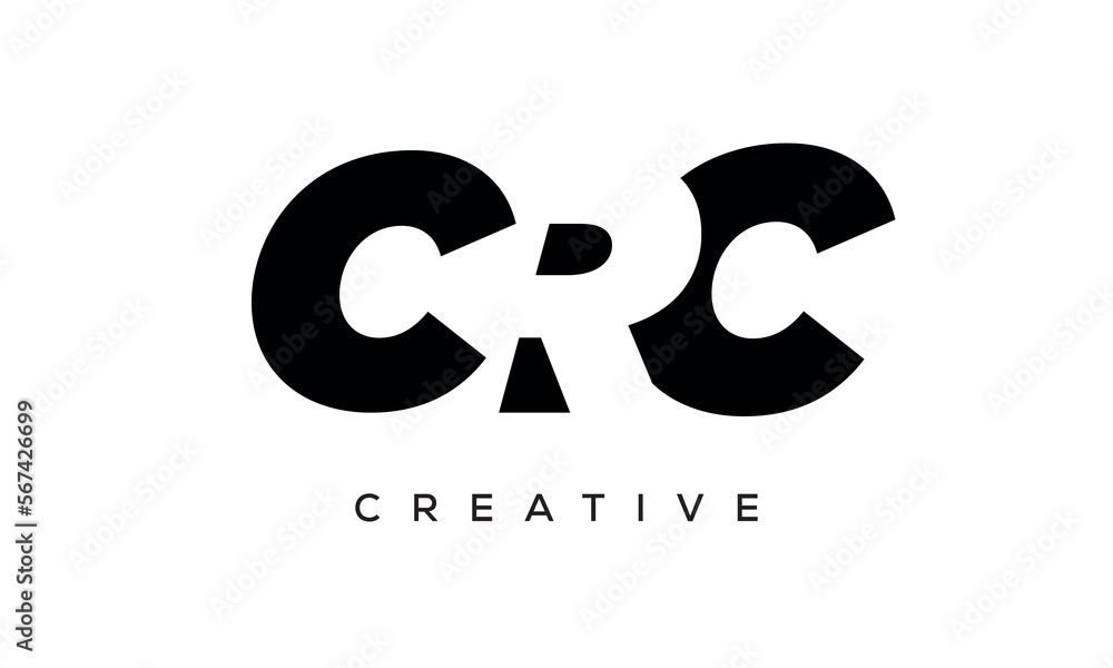 CRC letters negative space logo design. creative typography monogram vector CRC letters negative space logo design. creative typography monogram vector
