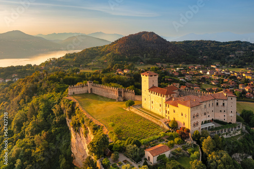 La Rocca di Angera, Angera, Lago Maggiore, Piedmont, Italian Lakes, Italy, Europe