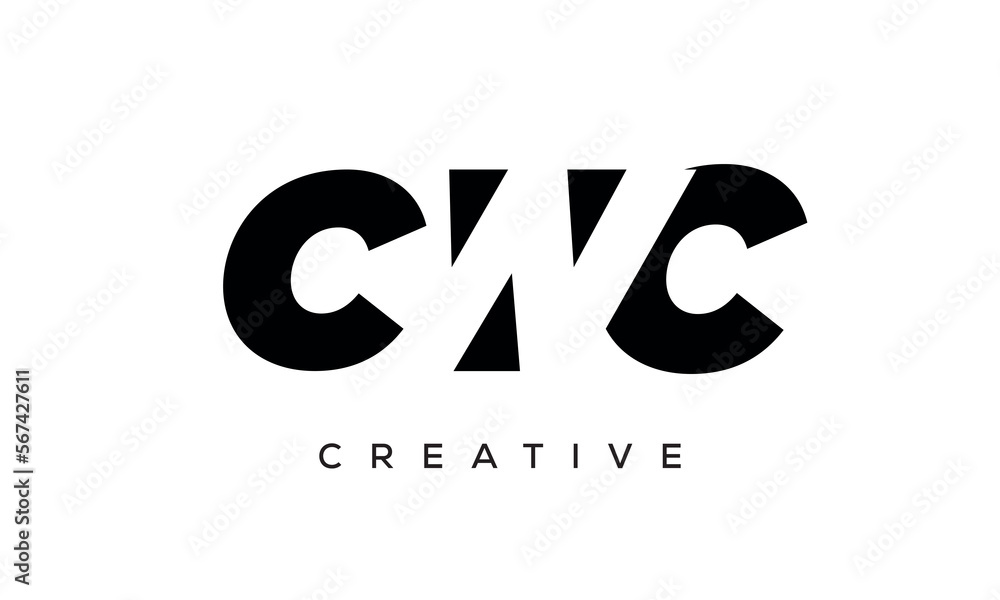 CWC letters negative space logo design. creative typography monogram vector CWC letters negative space logo design. creative typography monogram vector