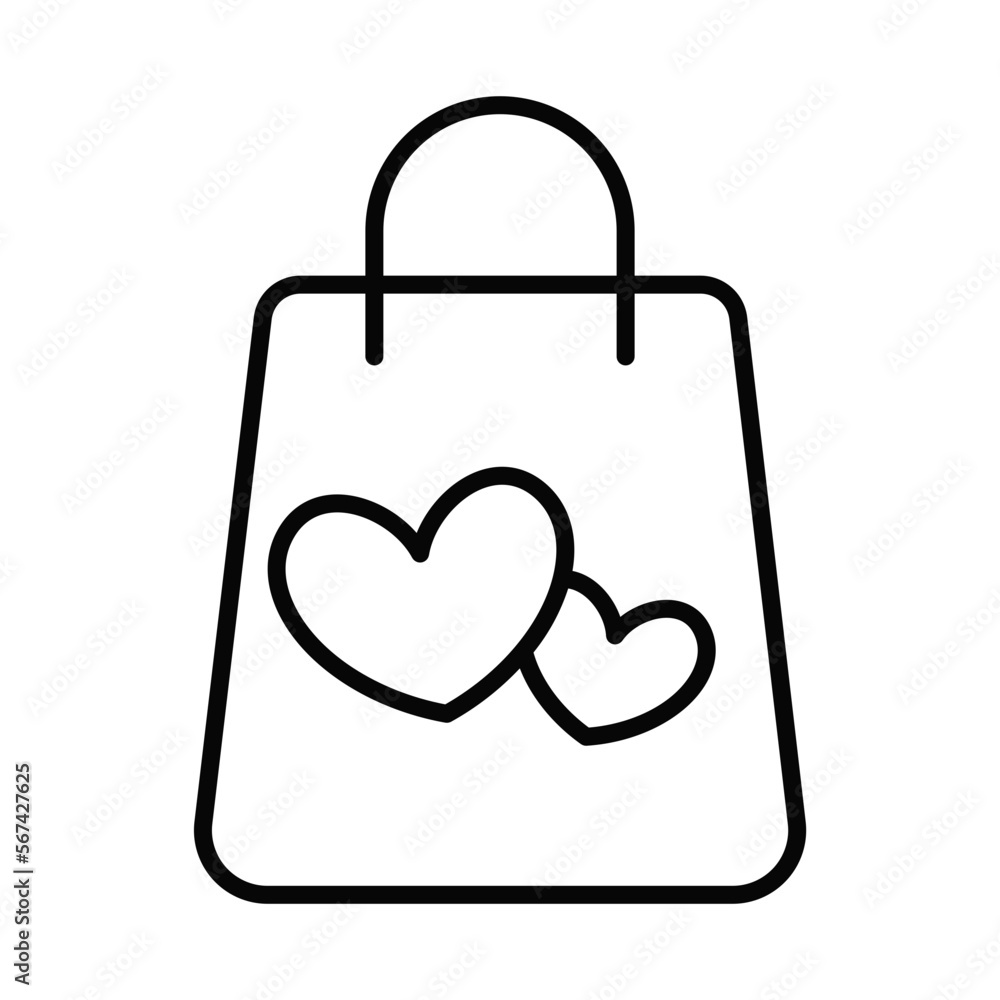shopping love design vector icon shopping love design vector icon