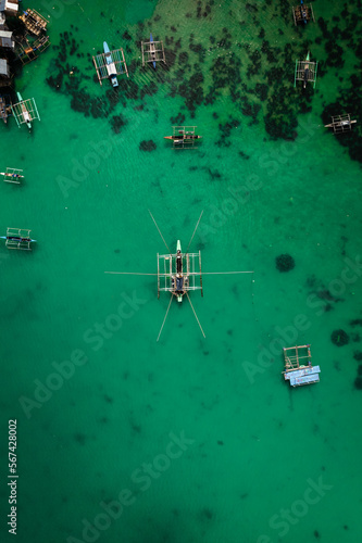 Fishing village in Philippines (aerial photography) © Thomas