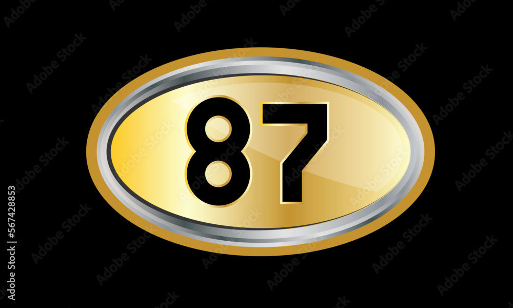 Number Gold Elips Elegant Silver Logo Number Gold Elips Elegant Silver Logo