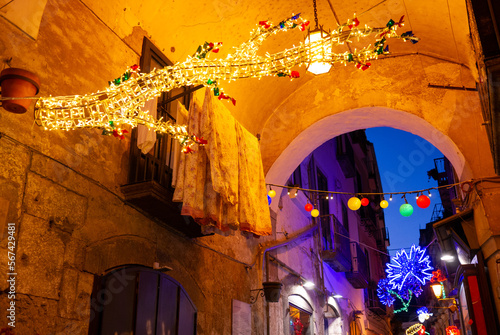 Artist lights in Italy in Salerno, Italy, Christmas lights