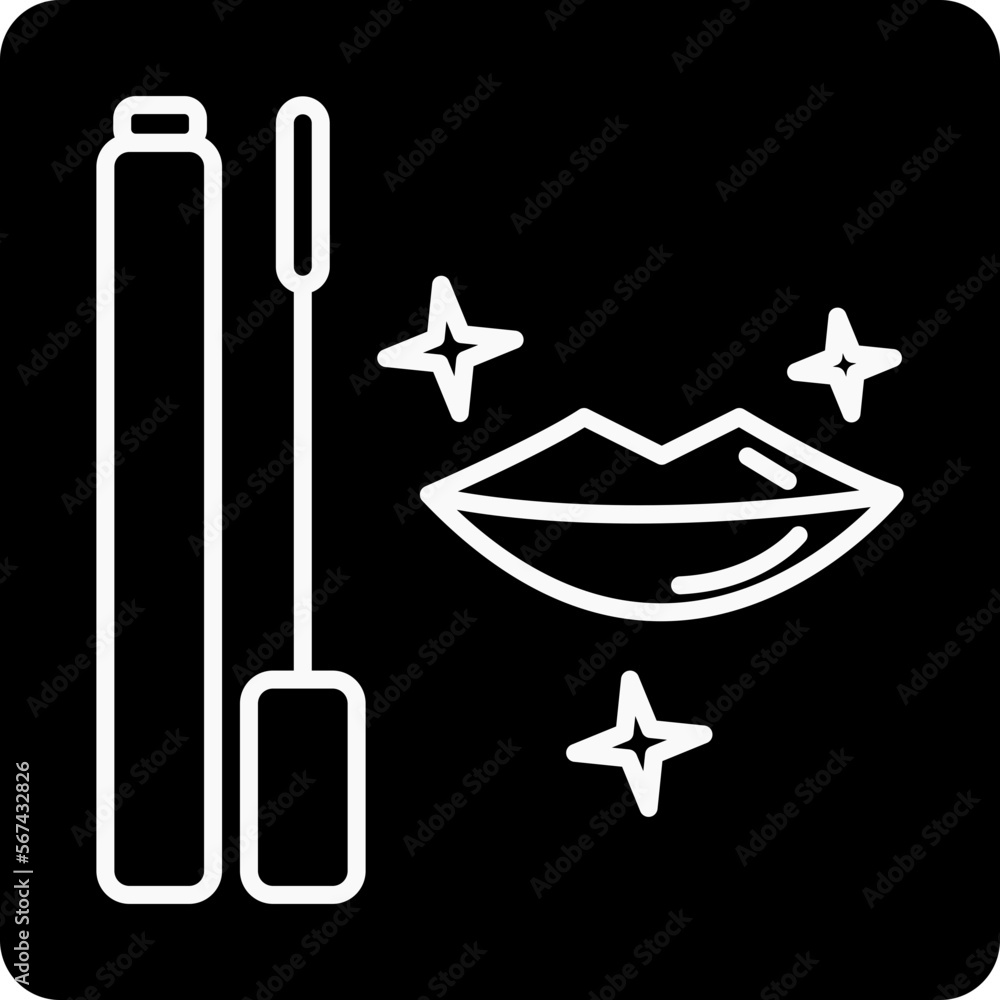 Fototapeta premium solid LIPGLOSS design vector icon