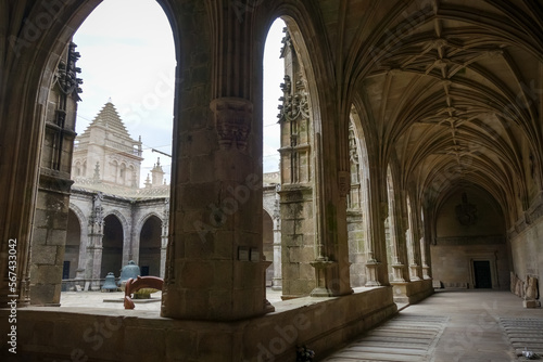 Interior aisles of the Santiago de Compostela Cathedral, Galicia, Spain