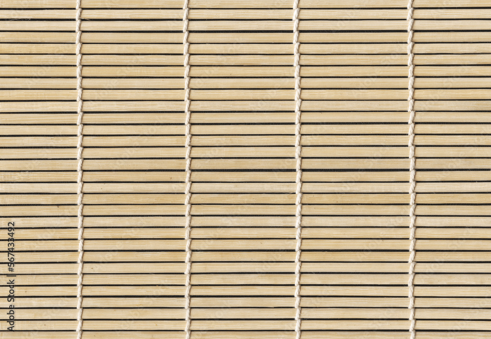 White Asian bamboo mat texture. Horizontal background White Asian bamboo mat texture. Horizontal background