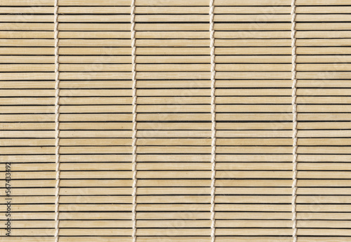 White Asian bamboo mat texture. Horizontal background