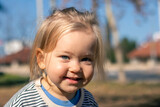 Little child smiling at park