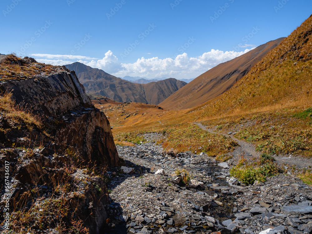 The Juta to Roshka trail via Chaukhi Pass, Stepantsminda, Kazbegi ...
