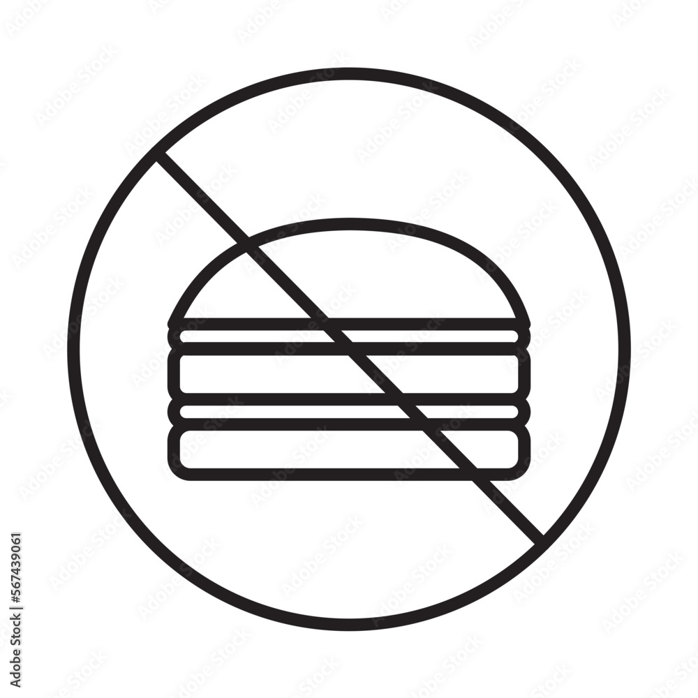 NO JUNKFOOD design vector icon NO JUNKFOOD design vector icon