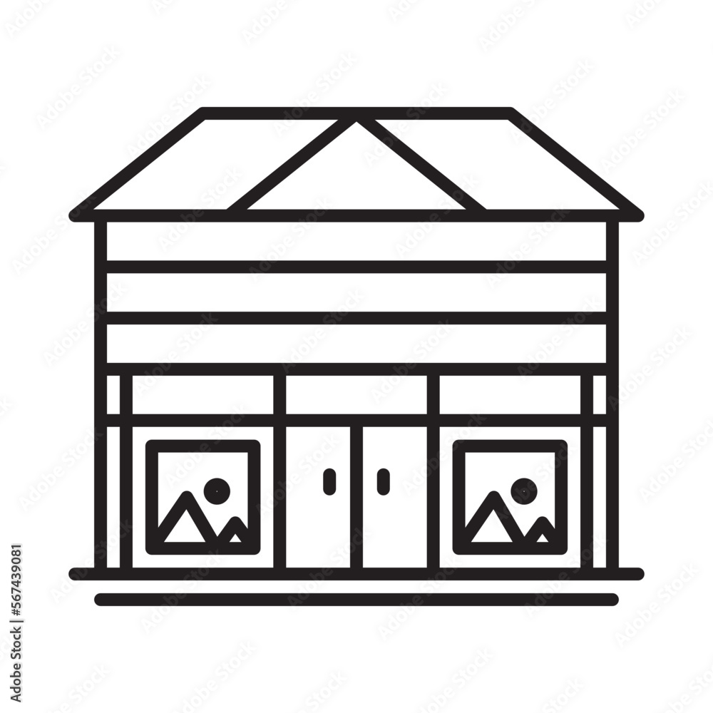 Painting Gallery design vector icon