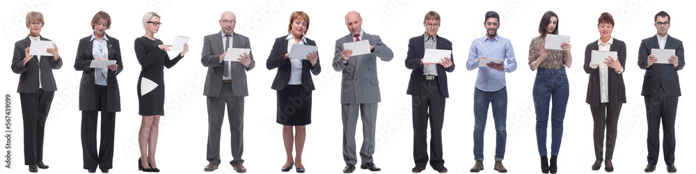 group of people holding tablet and looking into it group of people holding tablet and looking into it