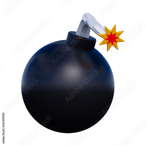 3D illustration game Bomb icon