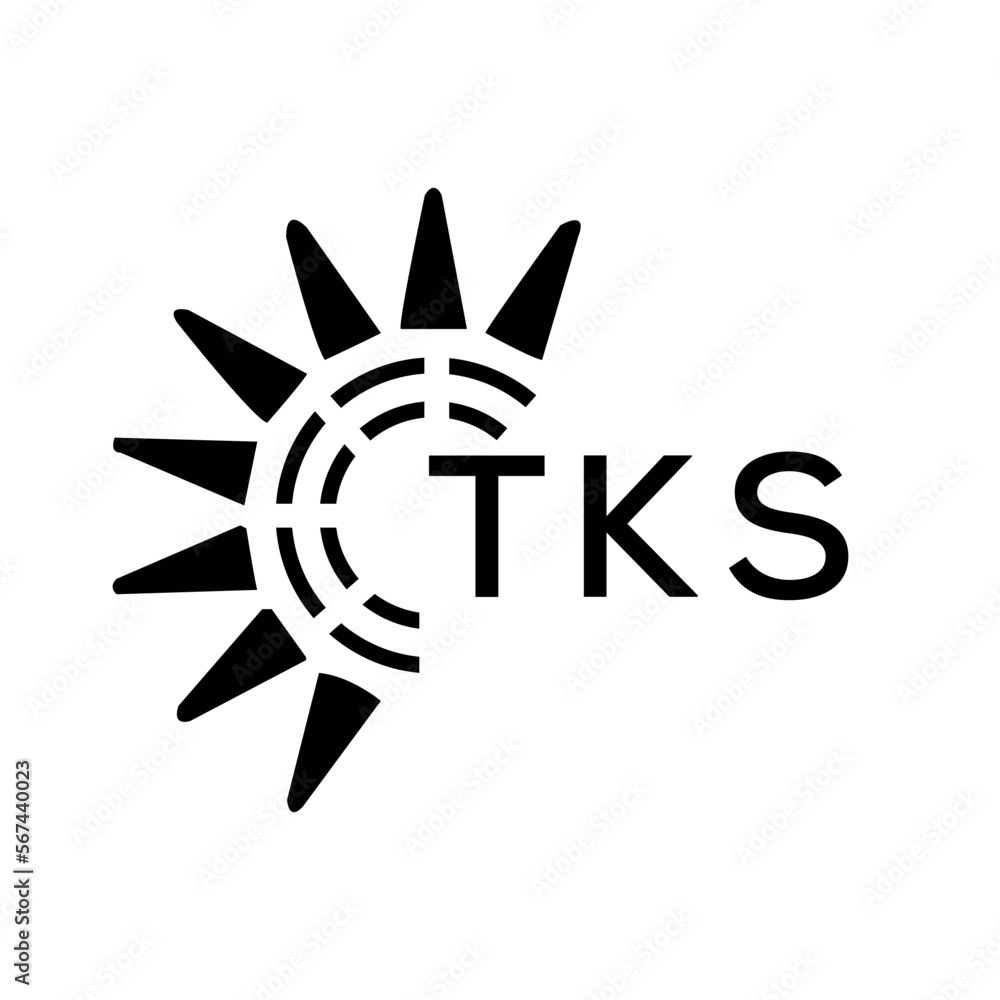 TKS letter logo. TKS image on white background and black letter. TKS