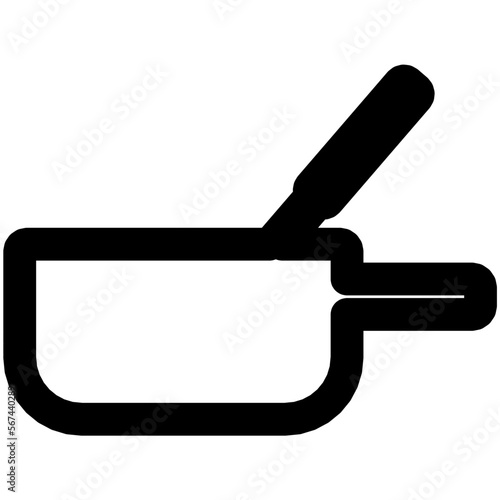 Vector icon of a traditional swiss cheese caquelon.