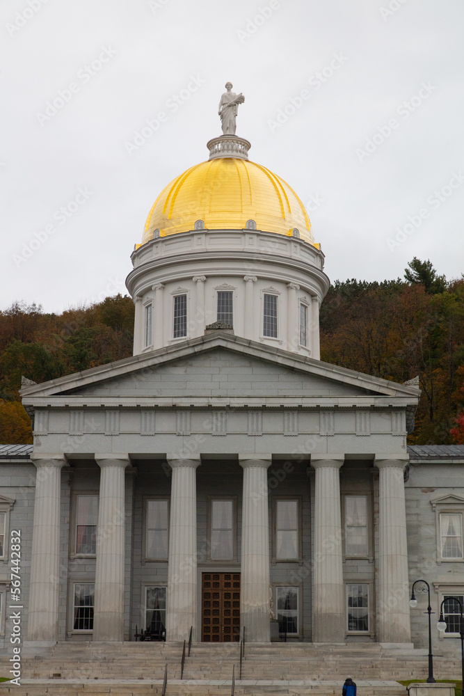Vermont state capitol in Montpelier, Vermont.