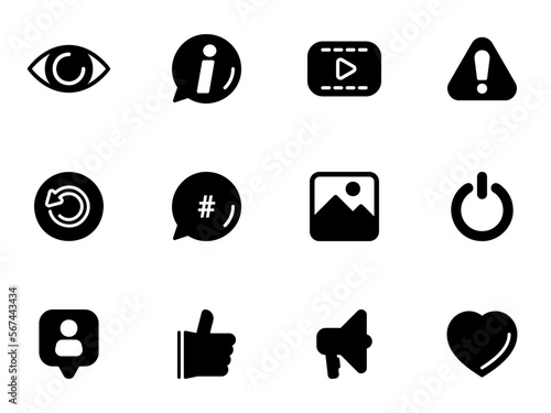 Flat illustration on a theme symbols and notifications