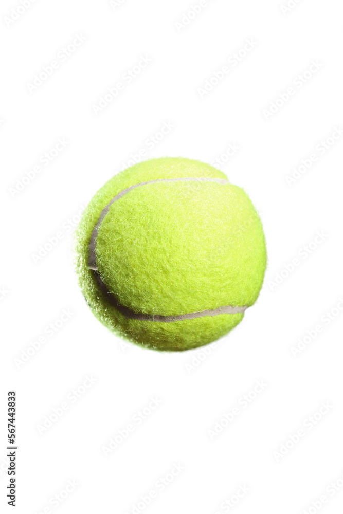 Studio shot of a fluorescent yellow tennis ball