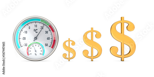 Round mechanical hygrometer...