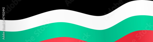 Bulgaria flag wave  isolated  on png or transparent background