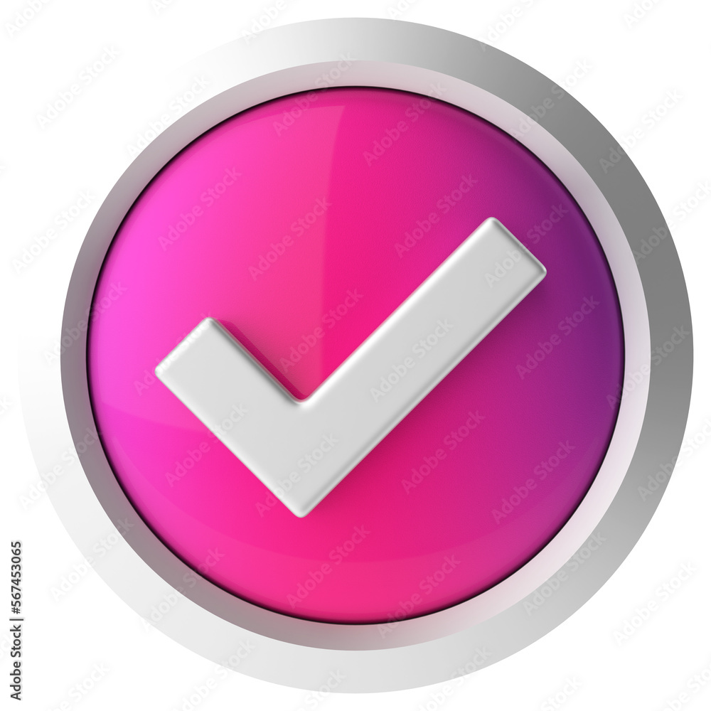 Check mark. Checkbox. 3D illustration. Check mark. Checkbox. 3D illustration.