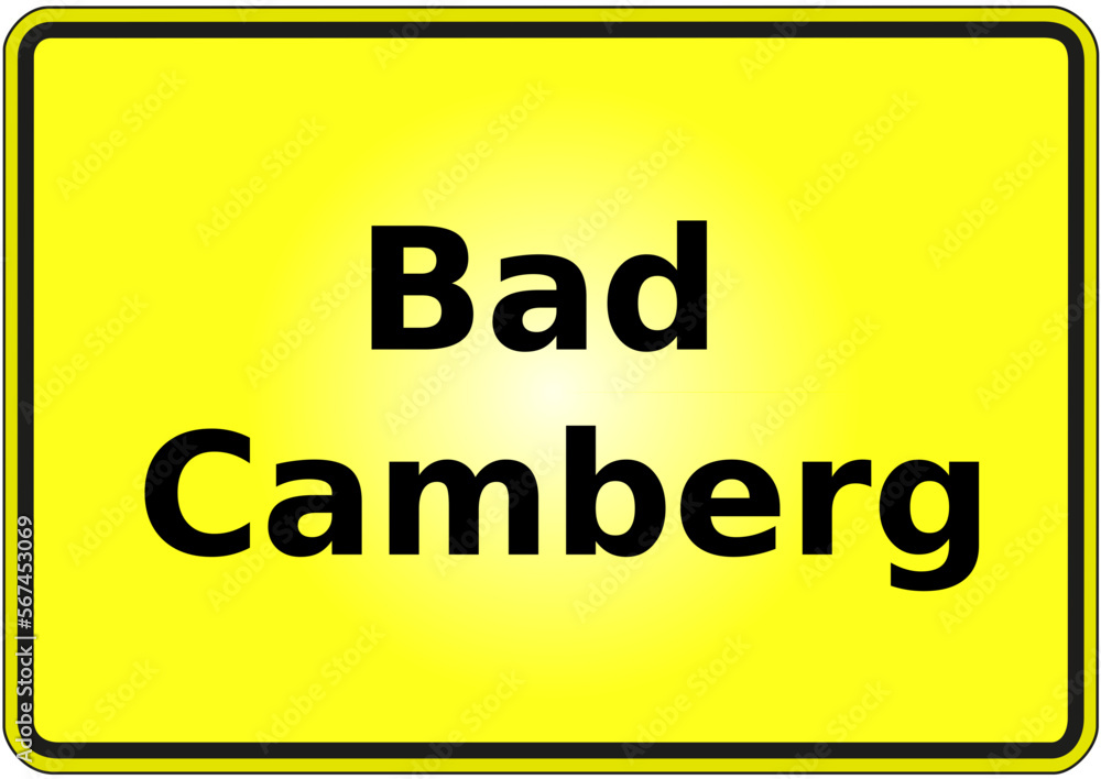 Fototapeta premium Stadteingangsschild Deutschland Stadt Bad Camberg