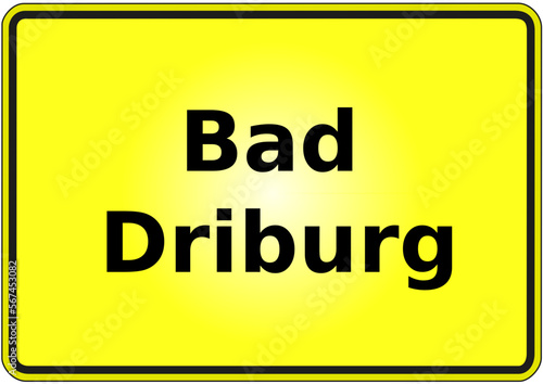 Stadteingangsschild Deutschland Stadt Bad Driburg