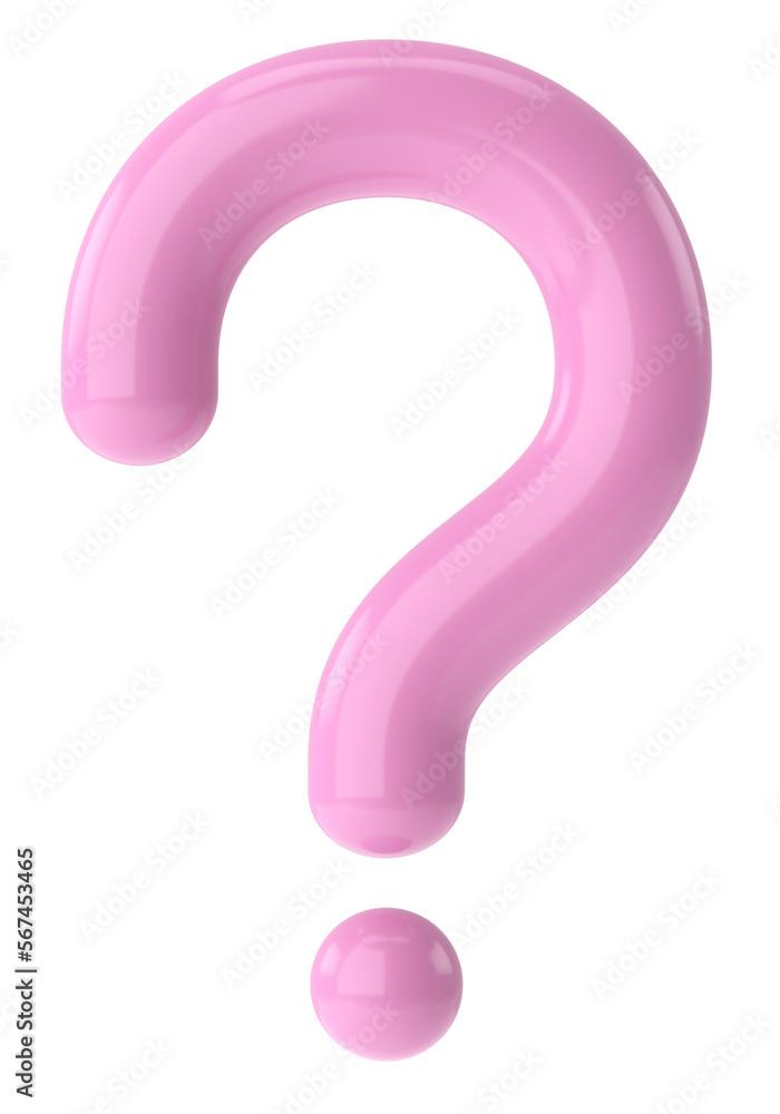 Naklejka premium Question mark sign. 3D illustration.