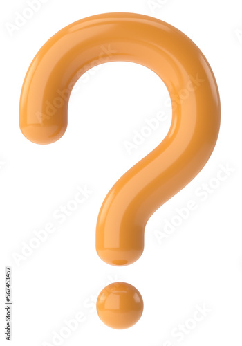 Question mark sign. 3D illustration.