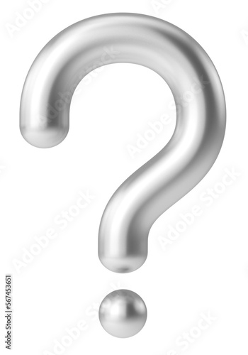 Question mark sign. 3D illustration.