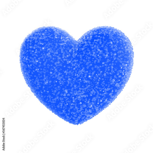Sugar coated blue heart 3d 