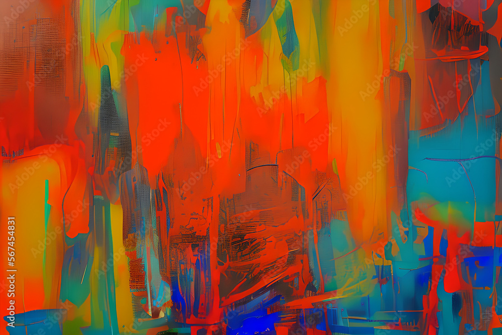 An Abstract Painting Of Artificial Intelligence (AI-Generated)