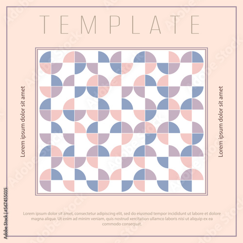 Geometric design. Template for a cover, poster, banner, poster or booklet. Corporate style layout. An idea for interior decoration and creative design.