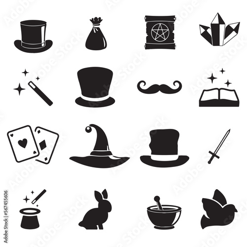 set of magic icons