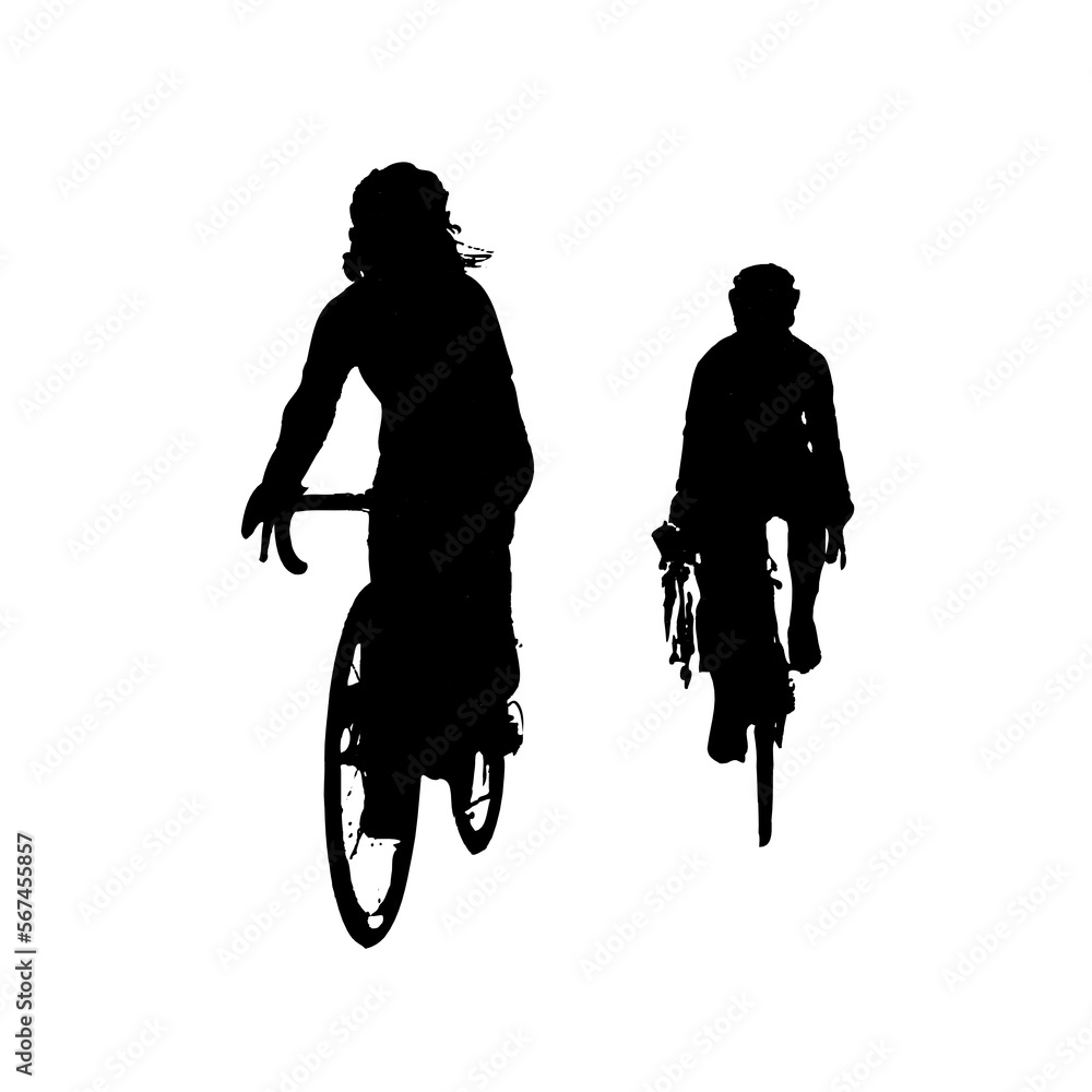silhouette of person riding bicycle with transparent background silhouette of person riding bicycle with transparent background