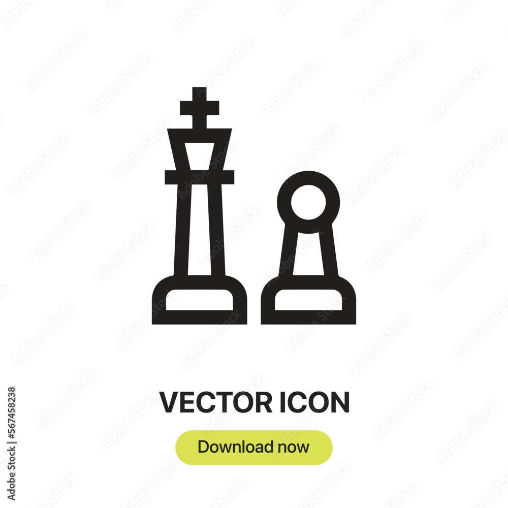 chess icon vector. Linear style sign for mobile concept and web design. chess symbol illustration. Pixel vector graphics - Vector chess icon vector. Linear style sign for mobile concept and web design. chess symbol illustration. Pixel vector graphics - Vector